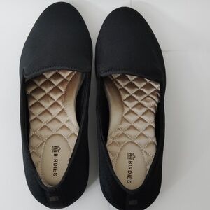 BIRDIES Black Velvet "The Starling" Size 8 Loafers